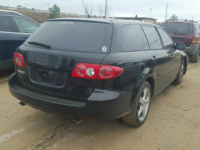 1YVFP82D445N69232 - 2004 MAZDA 6 S BLACK photo 4