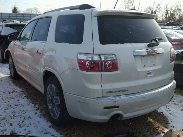 1GKKVTED3BJ402488 - 2011 GMC ACADIA DEN WHITE photo 3