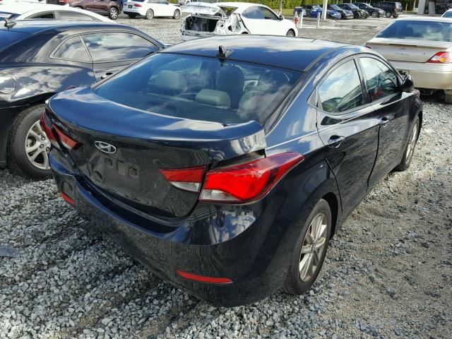 5NPDH4AE0EH477758 - 2014 HYUNDAI ELANTRA SE BLACK photo 4