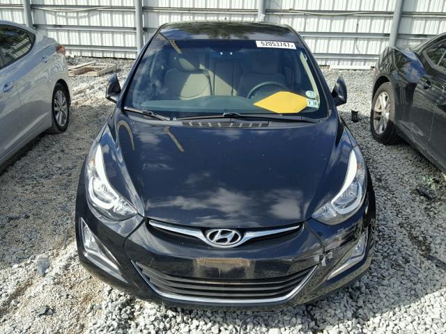 5NPDH4AE0EH477758 - 2014 HYUNDAI ELANTRA SE BLACK photo 9