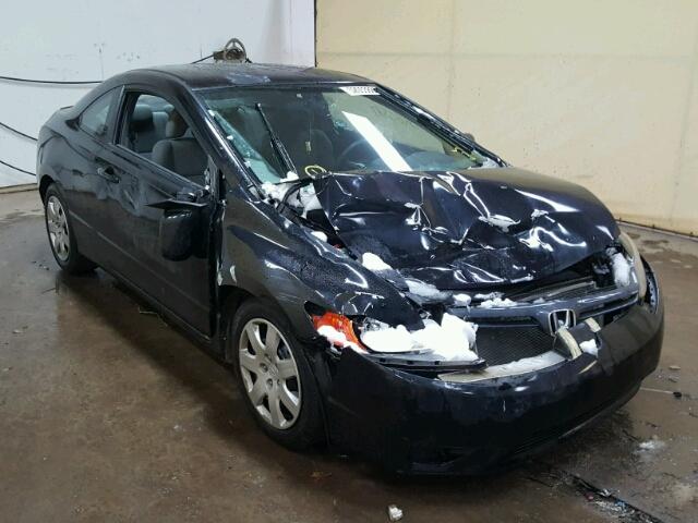 2HGFG12638H550945 - 2008 HONDA CIVIC LX BLACK photo 1