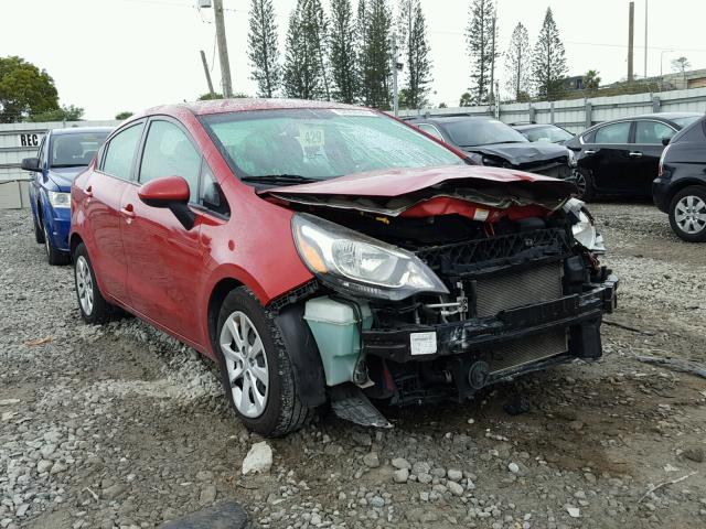 KNADM4A36F6437705 - 2015 KIA RIO LX RED photo 1