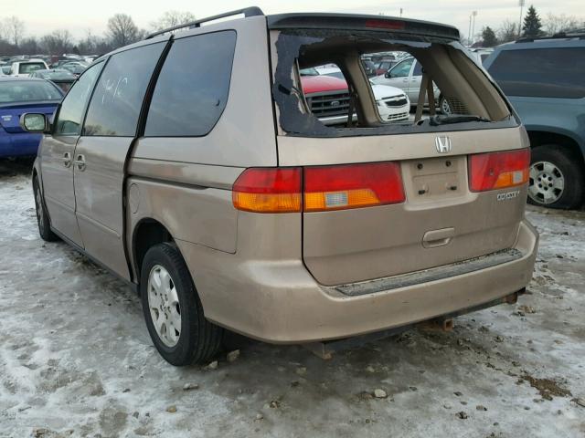 5FNRL189X3B067220 - 2003 HONDA ODYSSEY EX GOLD photo 3