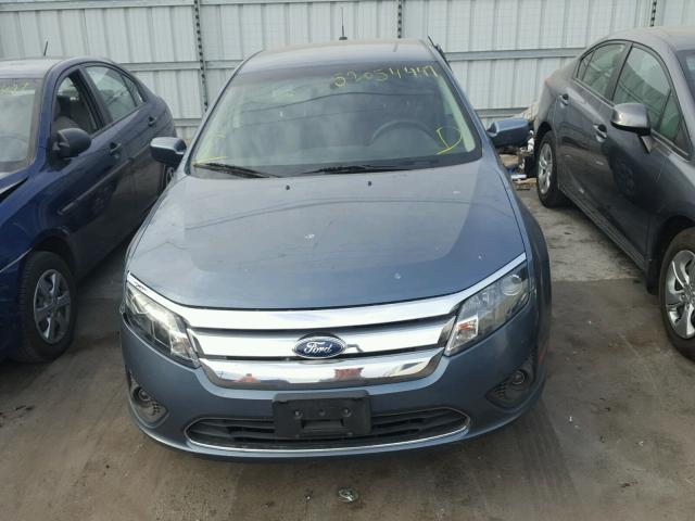 3FAHP0HA0BR116304 - 2011 FORD FUSION SE BLUE photo 10