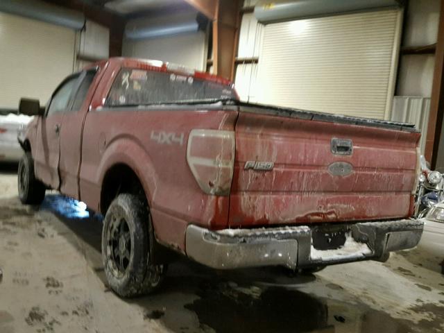 1FTRX14819KC52396 - 2009 FORD F150 SUPER RED photo 3