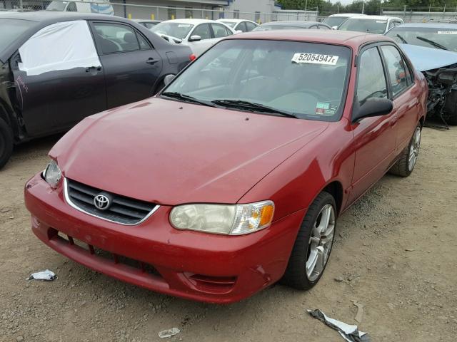 1NXBR12E81Z555085 - 2001 TOYOTA COROLLA CE RED photo 2