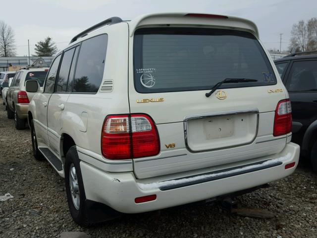 JT6HT00WXX0074056 - 1999 LEXUS LX 470 WHITE photo 3