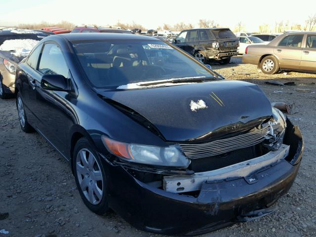 2HGFG12627H555696 - 2007 HONDA CIVIC LX BLACK photo 1