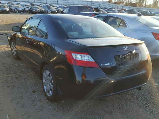 2HGFG12627H555696 - 2007 HONDA CIVIC LX BLACK photo 3