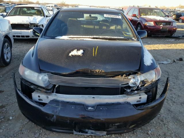 2HGFG12627H555696 - 2007 HONDA CIVIC LX BLACK photo 7