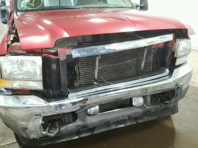 1FTNW21F42ED39207 - 2002 FORD F250 SUPER MAROON photo 9