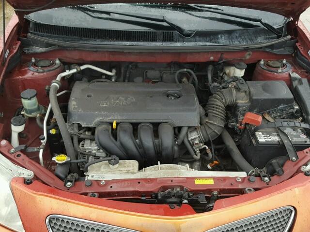 5Y2SL65866Z437040 - 2006 PONTIAC VIBE RED photo 7