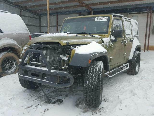 1J4GA39177L138372 - 2007 JEEP WRANGLER X GREEN photo 2