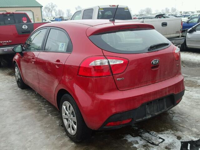 KNADM5A33E6358500 - 2014 KIA RIO LX RED photo 3