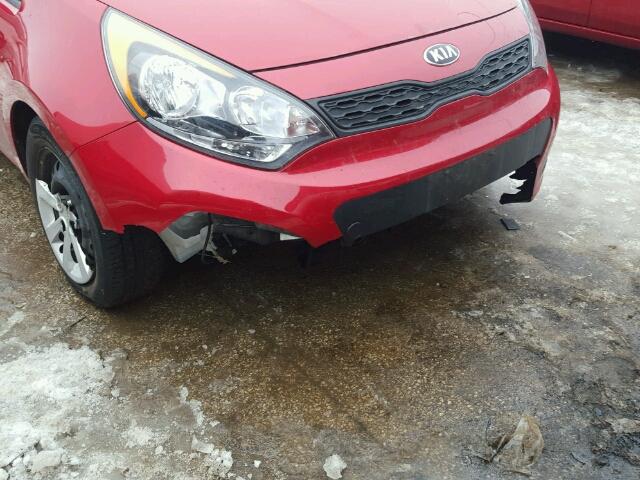 KNADM5A33E6358500 - 2014 KIA RIO LX RED photo 9