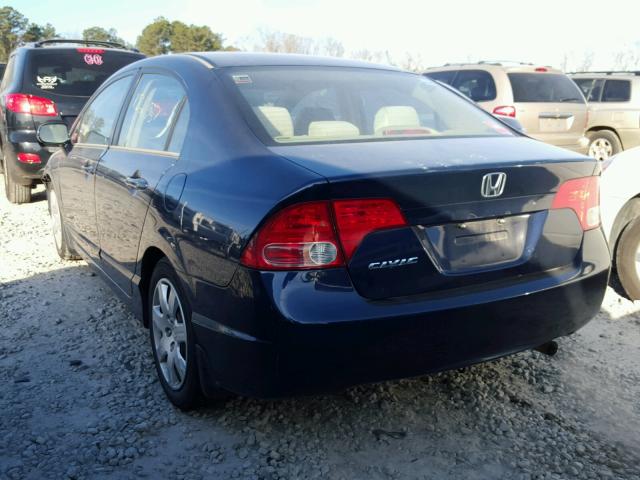 1HGFA16556L109742 - 2006 HONDA CIVIC LX BLUE photo 3