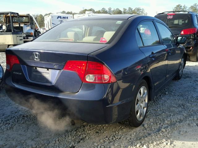 1HGFA16556L109742 - 2006 HONDA CIVIC LX 蓝色 照片 4