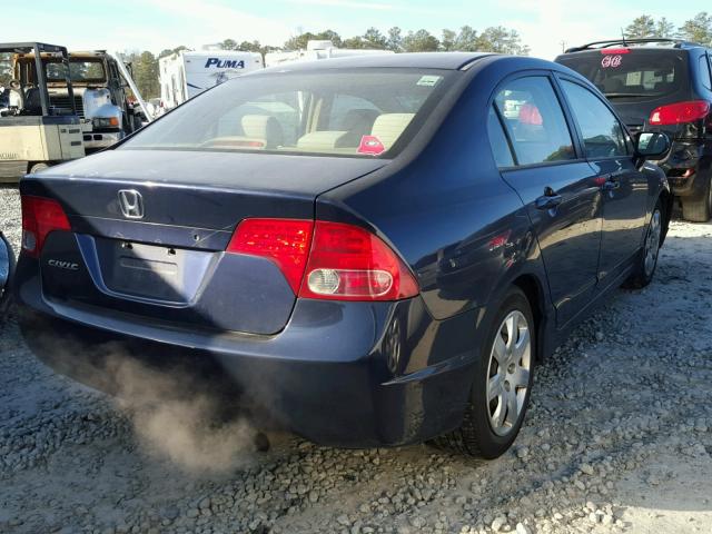 1HGFA16556L109742 - 2006 HONDA CIVIC LX BLUE photo 4