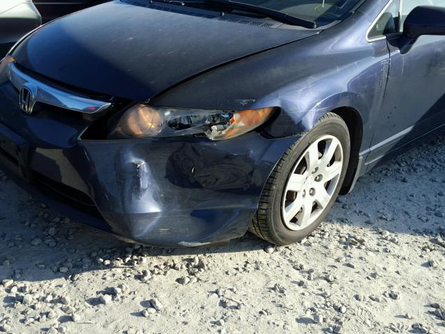 1HGFA16556L109742 - 2006 HONDA CIVIC LX 蓝色 照片 9