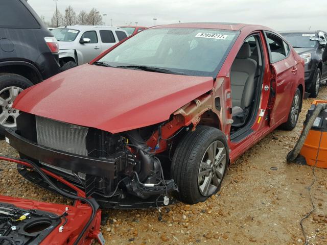 5NPD84LF4JH242764 - 2018 HYUNDAI ELANTRA SE RED photo 2