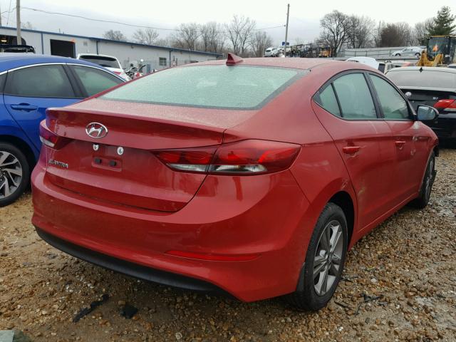 5NPD84LF4JH242764 - 2018 HYUNDAI ELANTRA SE RED photo 4