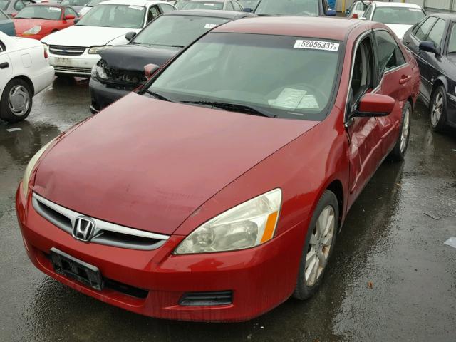 1HGCM66477A043819 - 2007 HONDA ACCORD SE RED photo 2