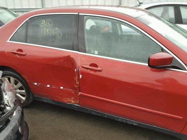 1HGCM66477A043819 - 2007 HONDA ACCORD SE RED photo 9