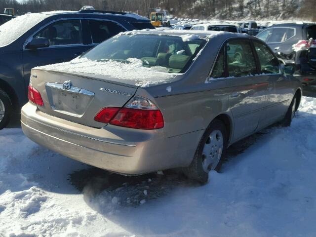 4T1BF28B23U276665 - 2003 TOYOTA AVALON XL BEIGE photo 4