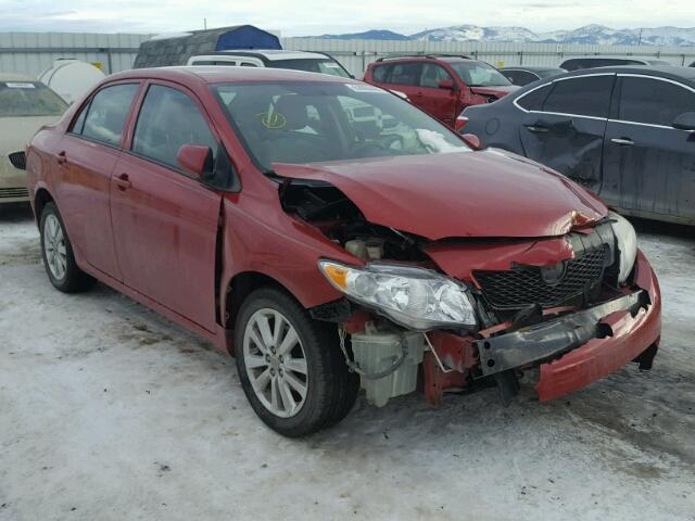 1NXBU4EE8AZ277221 - 2010 TOYOTA COROLLA BA RED photo 1