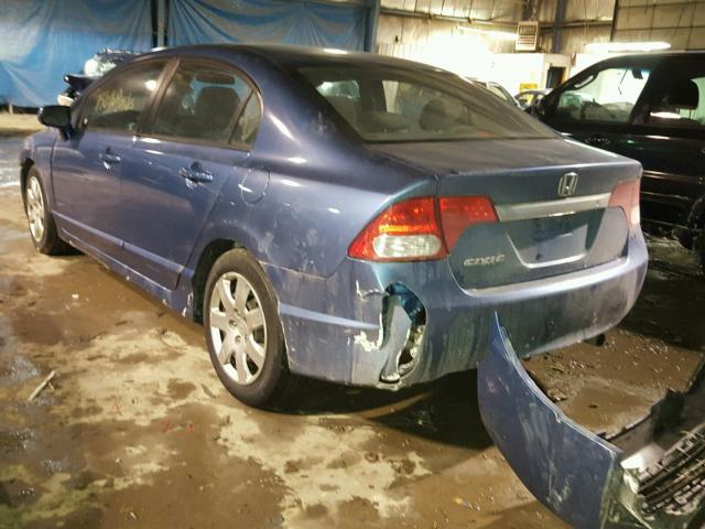 19XFA1F57BE042708 - 2011 HONDA CIVIC LX BLUE photo 3