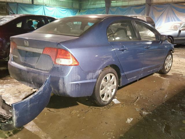 19XFA1F57BE042708 - 2011 HONDA CIVIC LX BLUE photo 4