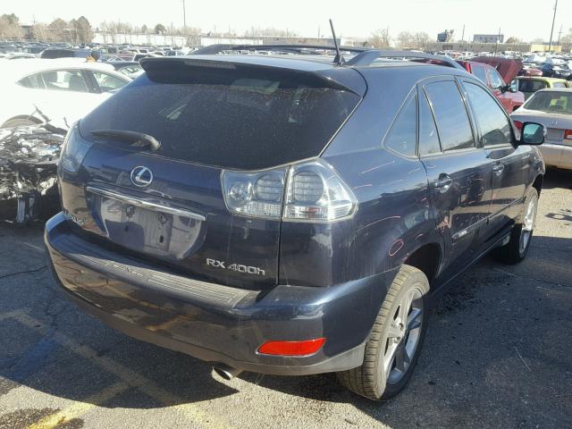 JTJHW31U872037099 - 2007 LEXUS RX 400H BLUE photo 4