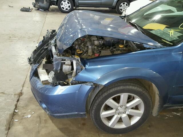 4S4BP61CX87333000 - 2008 SUBARU OUTBACK 2. BLUE photo 9