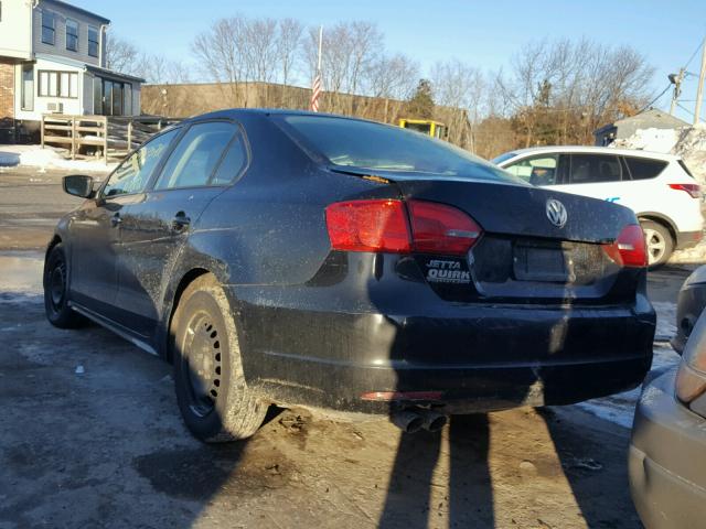 3VW1K7AJ8DM300643 - 2013 VOLKSWAGEN JETTA BASE შავი ფოტო 3
