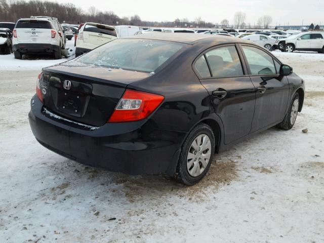 2HGFB2F54CH310771 - 2012 HONDA CIVIC LX BLACK photo 4