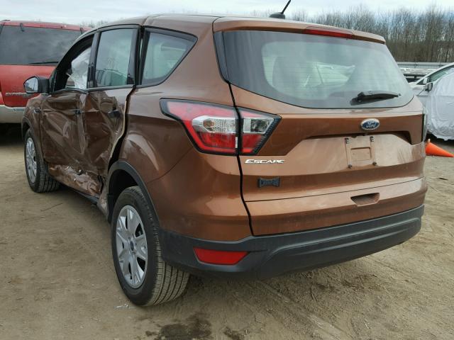 1FMCU0F77HUC63253 - 2017 FORD ESCAPE S BROWN photo 3