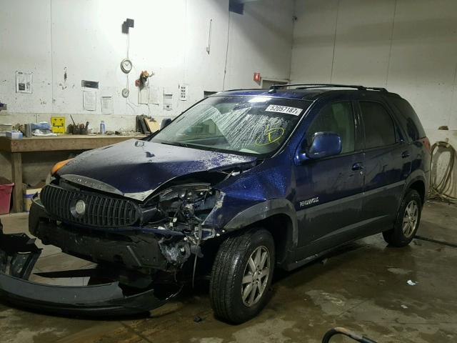 3G5DB03E63S574092 - 2003 BUICK RENDEZVOUS BLUE photo 2