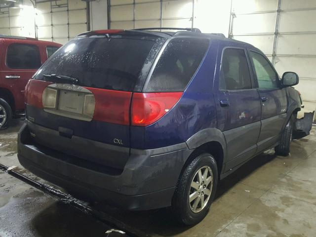 3G5DB03E63S574092 - 2003 BUICK RENDEZVOUS BLUE photo 4