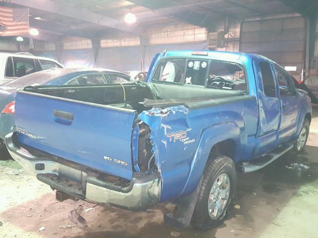 5TEUU42N78Z489174 - 2008 TOYOTA TACOMA ACC BLUE photo 4