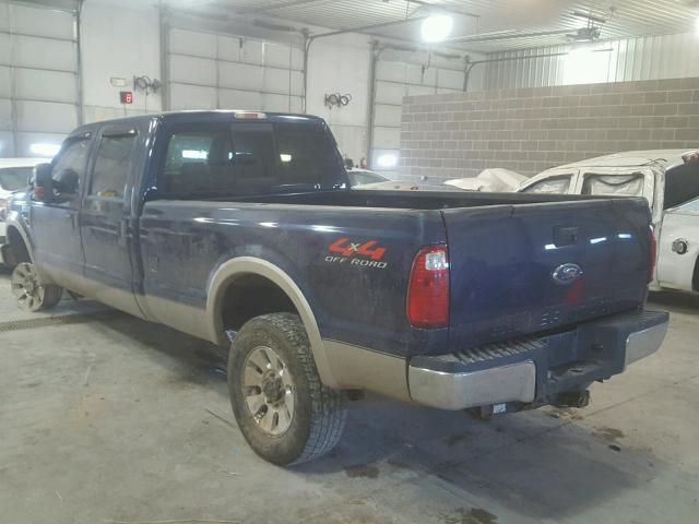 1FTSW31R98EB23283 - 2008 FORD F350 SRW S BLUE photo 3