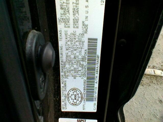 5TFLU4EN4EX084982 - 2014 TOYOTA TACOMA DOU BLACK photo 10