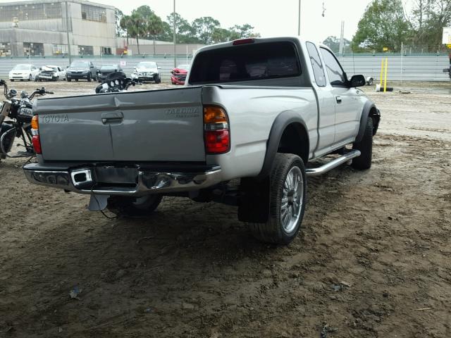 5TESM92N13Z221394 - 2003 TOYOTA TACOMA XTR SILVER photo 4