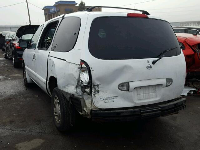 4N2XN11T9YD846580 - 2000 NISSAN QUEST SE WHITE photo 3