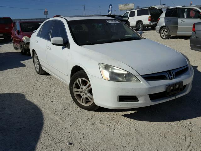 1HGCM56716A121272 - 2006 HONDA ACCORD EX WHITE photo 1