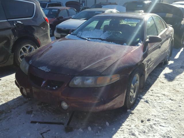 1G2HZ5418Y4251186 - 2000 PONTIAC BONNEVILLE MAROON photo 2