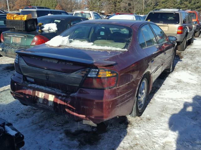 1G2HZ5418Y4251186 - 2000 PONTIAC BONNEVILLE MAROON photo 4