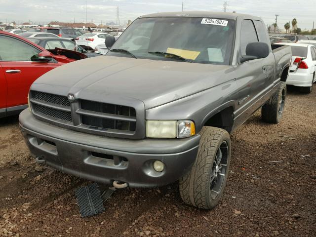 3B7HF13Z91G801640 - 2001 DODGE RAM 1500 GRAY photo 2