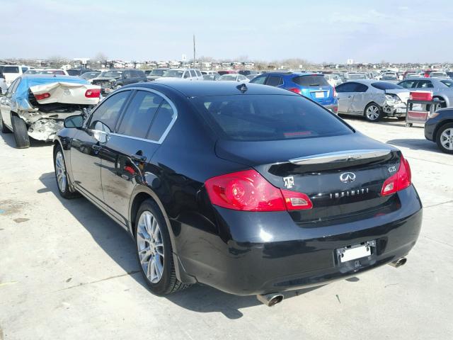 JNKBV61E78M208595 - 2008 INFINITI G35 BLACK photo 3