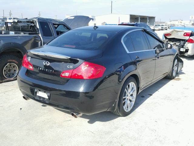 JNKBV61E78M208595 - 2008 INFINITI G35 BLACK photo 4