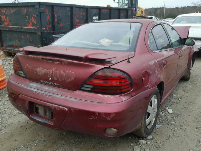 1G2NE52E55M160781 - 2005 PONTIAC GRAND AM S RED photo 4